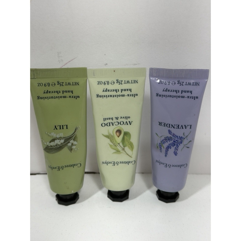 CRABTREE &EVELYN HAND THERAPY 3 Pieces SET ,LAVENDER, AVOCADO, LILY Read*
